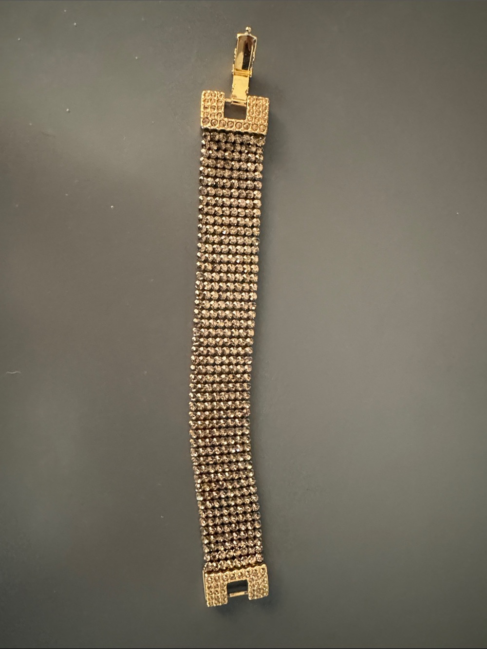 Swarovski gold flexible bracelet